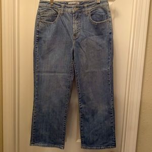 Chico’s Platinum Cropped Jeans Worn Once. like New Size .5